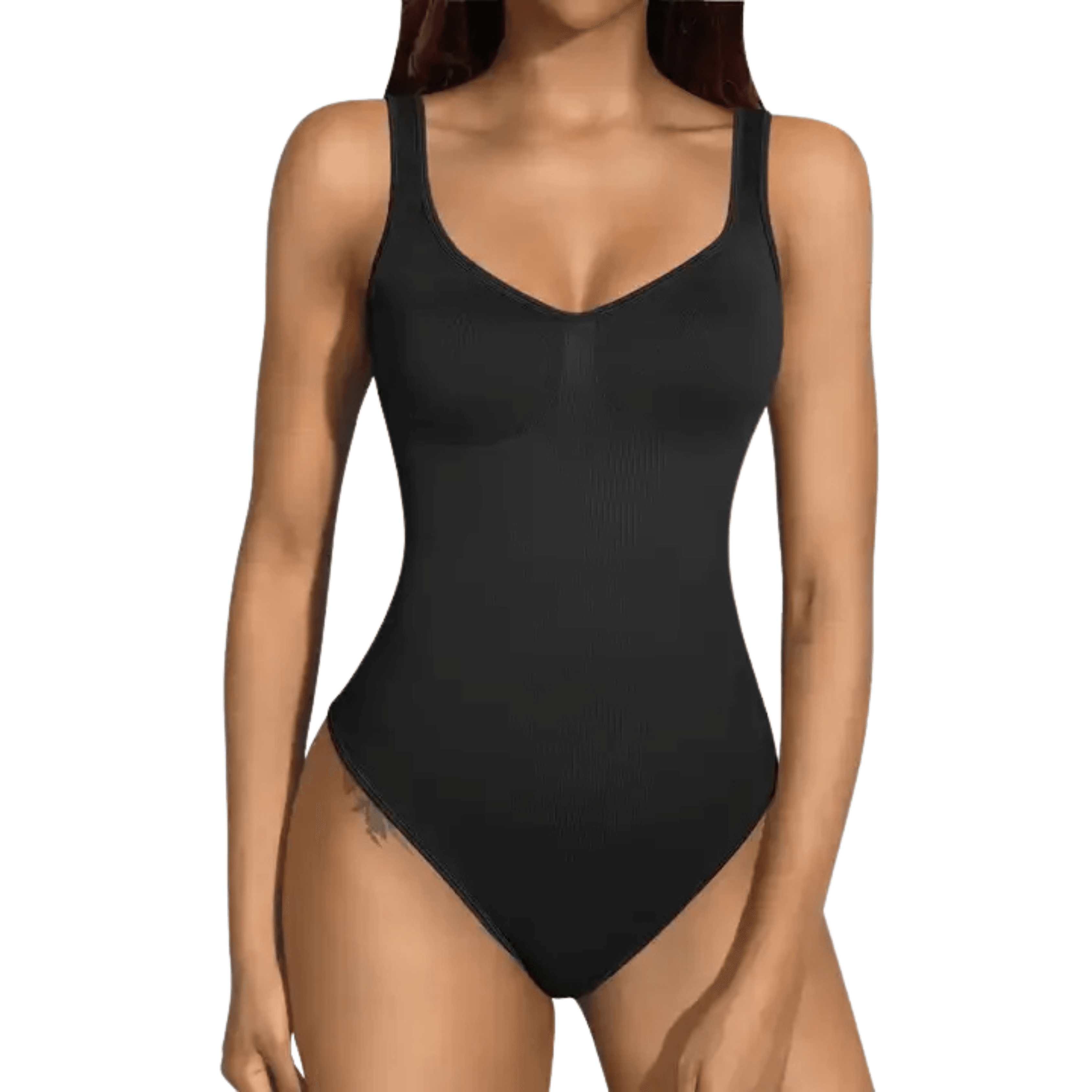 Backless Seamless Bodysuit Black