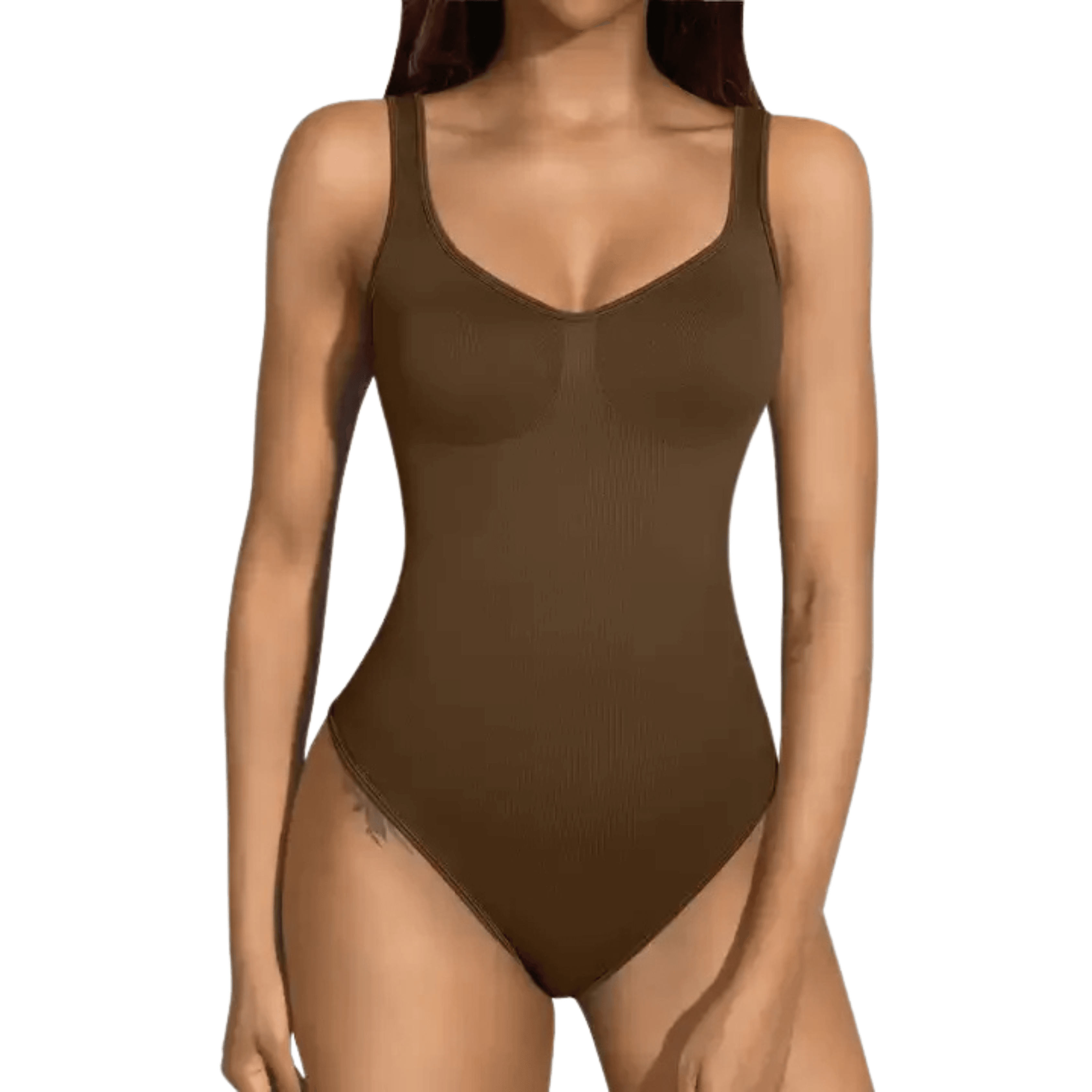 Backless Seamless Bodysuit Coffee