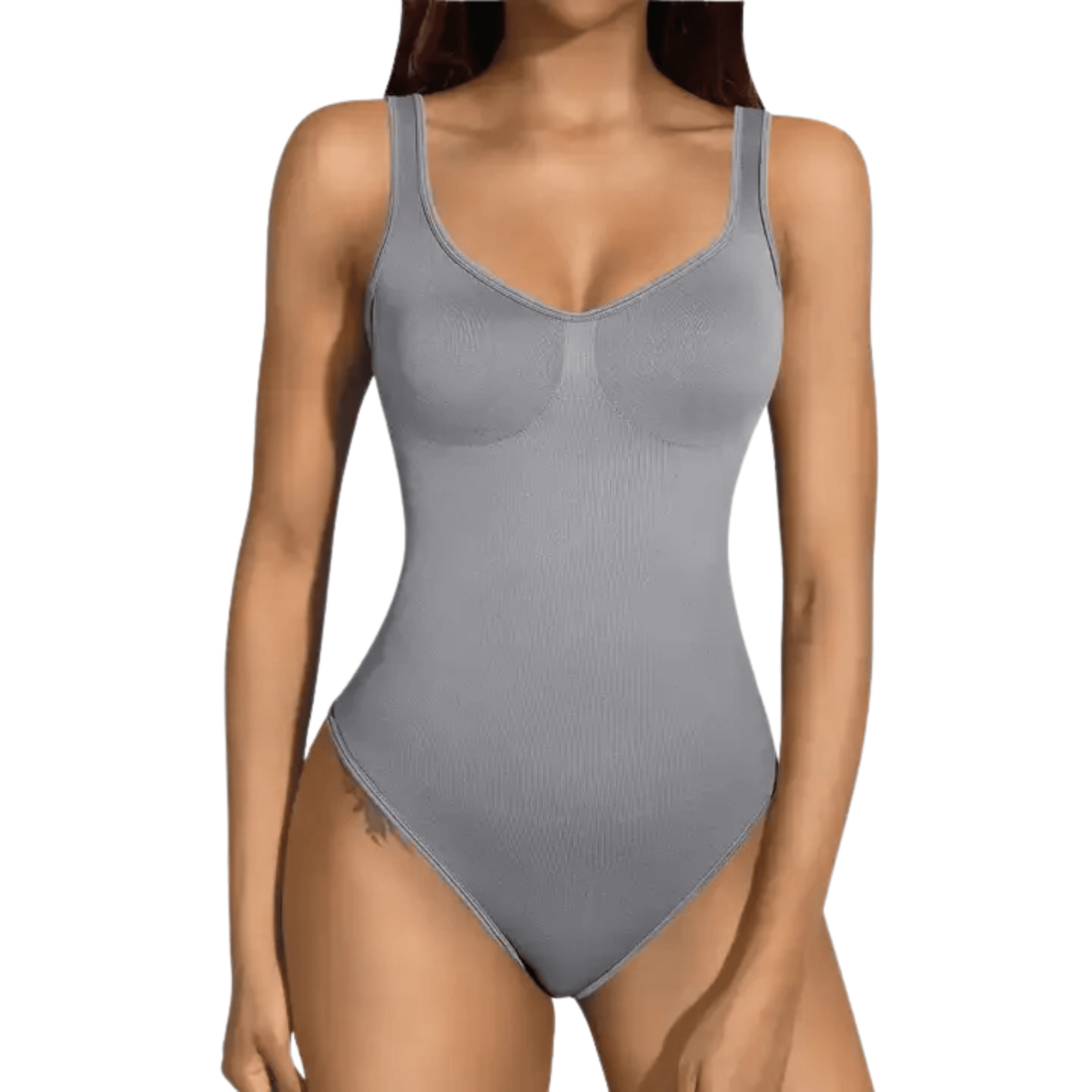 Backless Seamless Bodysuit Silver