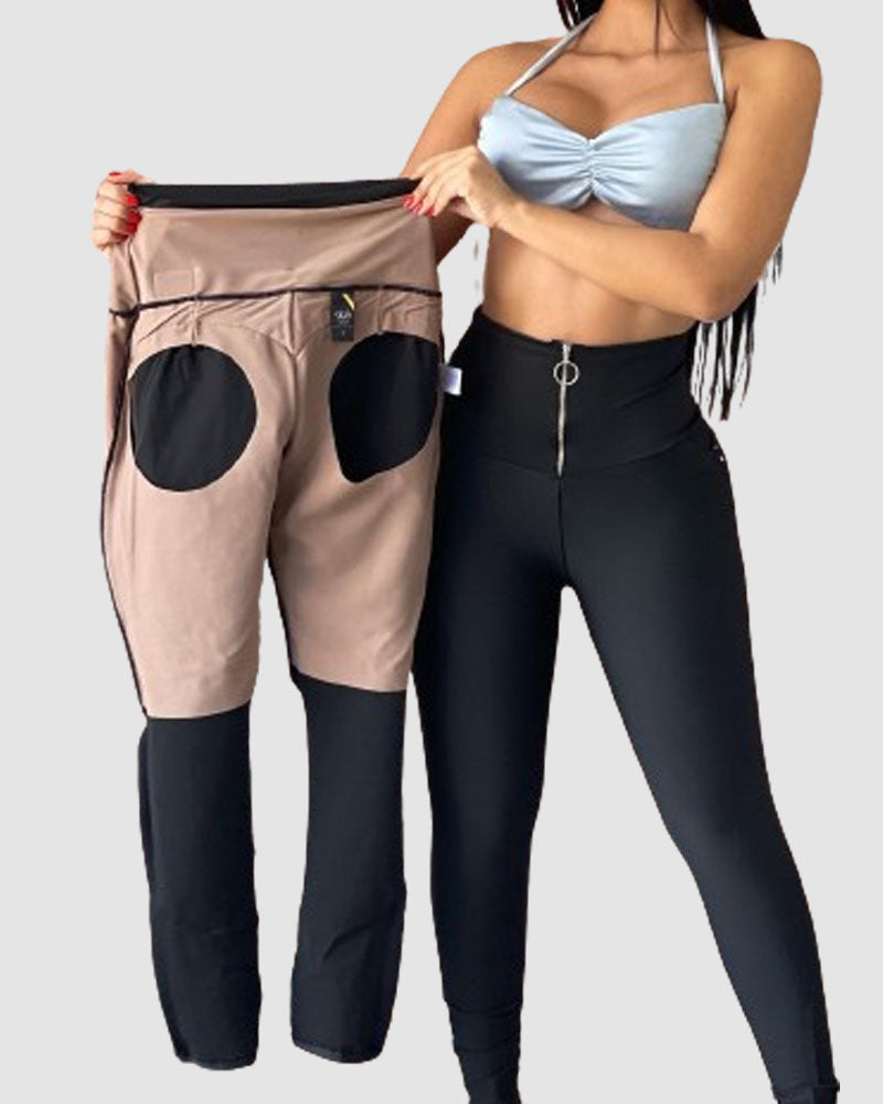 Slim-Fit Black Jeans with Butt Lift Design