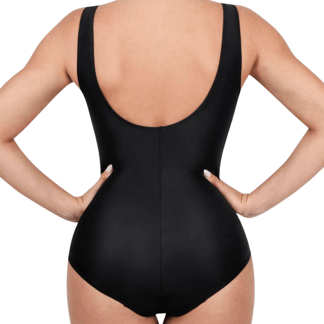 Deep V-Neck One-Piece Swimsuit