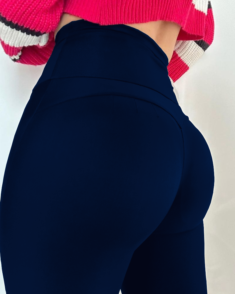 Slim-Fit Black Jeans with Butt Lift Design